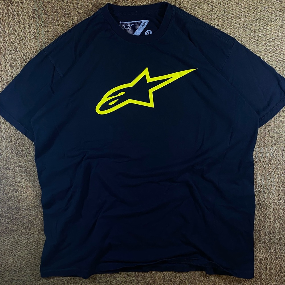 Alpinestars Motorsport black and yellow T-shirt